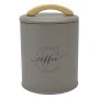 ΒΑΖΟ ΜΕΤΑΛΛΙΚΟ TAUPE ΜΕ ΞΥΛΙΝΗ ΛΑΒΗ Coffee 11x11x15εκ.ANKOR