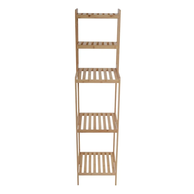 ΡΑΦΙΕΡΑ ΑΠΟ ΞΥΛΟ ΜΠΑΜΠOΥ ΜΕ 5 ΡΑΦΙΑ 30x30x127,5εκ. ANKOR