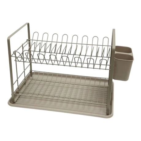 ΠΙΑΤΟΘΗΚΗ ΔΙΩΡΟΦΗ ΜΕΤΑΛΛΙΚΗ ΣΕ TAUPE ΧΡΩΜΑ 48x32x29εκ.ANKOR