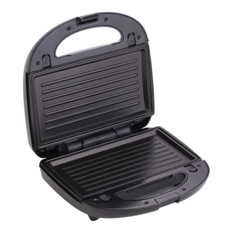 ΤΟΣΤΙΕΡΑ 2 ΣΕ 1 ΜΕ ΑΠΟΣΠΩΜΕΝΕΣ ΠΛΑΚΕΣ GRILL ΚΑΙ SANDWICH INOX ΜΕ ΜΑΥΡΟ ΧΡΩΜΑ 950W ANKOR