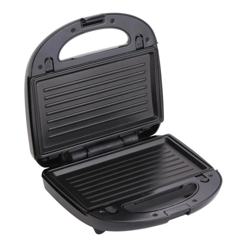 ΤΟΣΤΙΕΡΑ 2 ΣΕ 1 ΜΕ ΑΠΟΣΠΩΜΕΝΕΣ ΠΛΑΚΕΣ GRILL ΚΑΙ SANDWICH INOX ΜΕ ΜΑΥΡΟ ΧΡΩΜΑ 950W ANKOR