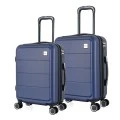 ΣΕΤ 2 ΒΑΛΙΤΣΕΣ ANKOR ABS 37x27x55εκ. ΚΑΙ 41x31x65εκ. ΜΕ ΕΠΕΚΤΑΣΗ ΚΑΙ 4 ΡΟΔΕΣ ΜΠΛΕ