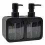 DISPENSER ΚΟΥΖΙΝΑΣ ΠΛΑΣΤΙΚΟ ΔΙΠΛΟ ΜΑΥΡΟ ΜΕ ΘΗΚΕΣ HANDS AND DISHES 17x9,3x16,7εκ.ANKOR