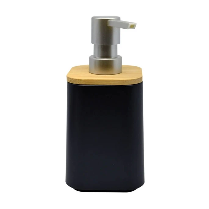 DISPENSER ΠΛΑΣΤΙΚΟ ΜΑΥΡΟ ΜΕ ΞΥΛΟ ΜΠΑΜΠΟY 8x8x16,9εκ.ANKOR