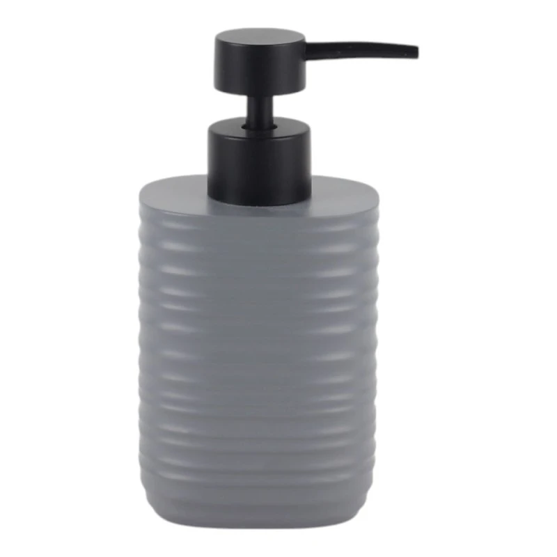 DISPENSER ΠΟΛΥΕΣΤΕΡΙΚΟ ΡΙΓΕ ΣΕ ΧΡΩΜΑ ΓΚΡΙ ΜΑΤ 8,1x8,1x16,9εκ.ANKOR