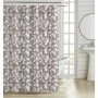 ΚΟΥΡΤΙΝΑ ΜΠΑΝΙΟΥ ΠΟΛΥΕΣΤΕΡΙΚΗ 180x180εκ 90gsm ΜΕ 12 ΚΡΙΚΟΥΣ ΓΕΩΜΕΤΡΙΚΟ ΜΟΤΙΒΟ ΡΟΖ ΚΑΙ ΓΚΡΙ ΧΡΩΜΑ ANKOR