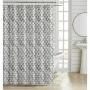 ΚΟΥΡΤΙΝΑ ΜΠΑΝΙΟΥ ΠΟΛΥΕΣΤΕΡΙΚΗ 180x200εκ 90gsm ΜΕ 12 ΚΡΙΚΟΥΣ ΓΕΩΜΕΤΡΙΚΟ ΜΟΤΙΒΟ ΣΕ ΓΚΡΙ ΧΡΩΜΑ ANKOR
