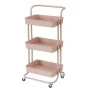 ΜΑΝΑΒΗΣ ΤΡΟΛΕΪ ΜΕΤΑΛΛΙΚΟΣ ΜΕ ΧΕΙΡΟΛΑΒΗ DUSTY PINK 43x36x86 εκ.