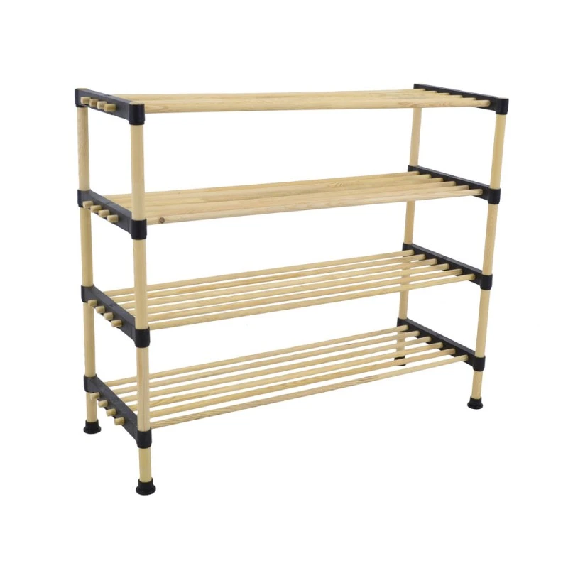 ΠΑΠΟΥΤΣΟΘΗΚΗ ΞΥΛΙΝΗ ΜΕ 4 ΡΑΦΙΑ 56x28x62,5εκ. ANKOR