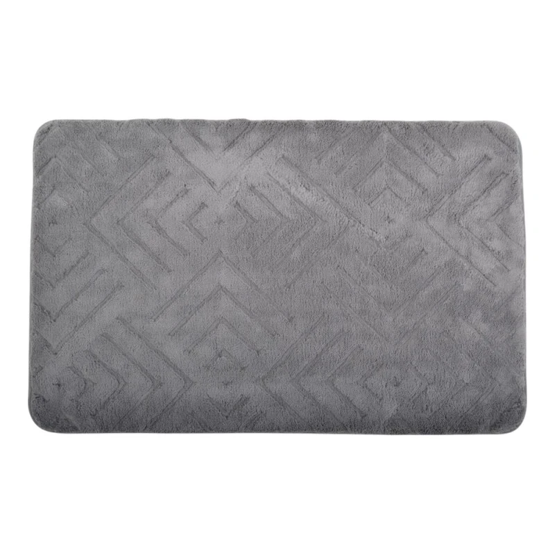ΠΑΤΑΚΙ ΜΠΑΝΙΟΥ MEMORY FOAM ΣΕ ΓΚΡΙ ΧΡΩΜΑ ΜΕ PVC ΠΛΑΤΗ 50x80εκ.ANKOR