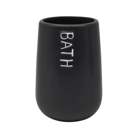ΠΟΤΗΡΟΘΗΚΗ ΚΕΡΑΜΙΚΗ ΜΑΥΡΗ BATH 8,5x8,5x12εκ.ANKOR