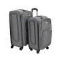 ΣΕΤ 2 ΒΑΛΙΤΣΕΣ ANKOR ΥΦΑΣΜΑΤΙΝΕΣ 37x24x50εκ. ΚΑΙ 42x28x60εκ. ΜΕ 4 ΡΟΔΕΣ ΓΚΡΙ