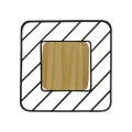 ΣΟΥΠΛΑ ΜΕΤΑΛΛΙΚΟ ΜΑΥΡΟ ΜΕ ΞΥΛΟ 18x18x1,5εκ.ANKOR