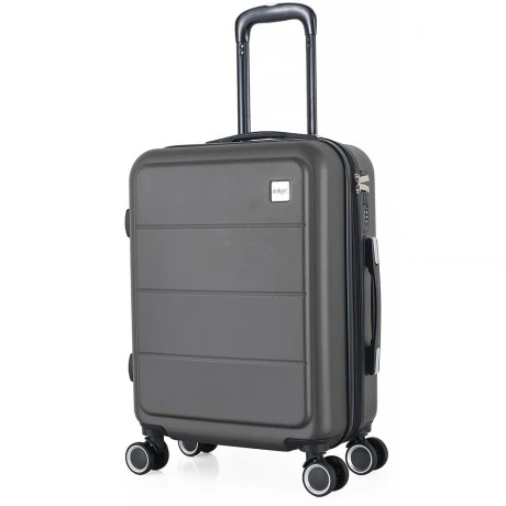 ΒΑΛΙΤΣΑ ΚΑΜΠΙΝΑΣ ANKOR ABS 37x27x55εκ. ΜΕ ΕΠΕΚΤΑΣΗ ΚΑΙ 4 ΡΟΔΕΣ ΑΝΘΡΑΚΙ