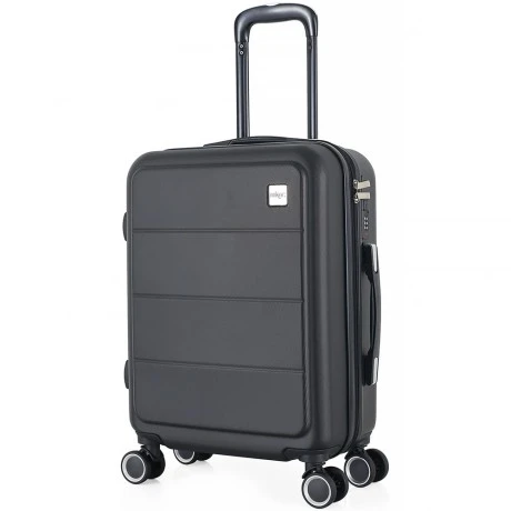 ΒΑΛΙΤΣΑ ΚΑΜΠΙΝΑΣ ANKOR ABS 37x27x55εκ. ΜΕ ΕΠΕΚΤΑΣΗ ΚΑΙ 4 ΡΟΔΕΣ ΜΑΥΡΗ