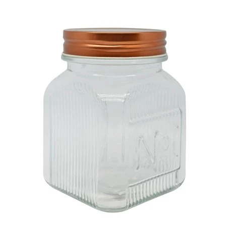ΒΑΖΟ ΓΥΑΛΙΝΟ ΜΕ ROSE GOLD ΜΕΤΑΛΛΙΚΟ ΚΑΠΑΚΙ 700ml ANKOR