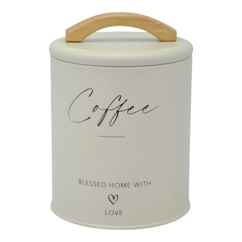 ΒΑΖΟ ΜΕΤΑΛΛΙΚΟ ΚΡΕΜ Coffee ΜΕ ΞΥΛΙΝΗ ΛΑΒΗ 11x11x13-15εκ.ANKOR