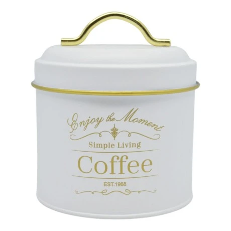 ΒΑΖΟ ΜΕΤΑΛΛΙΚΟ ΛΕΥΚΟ Coffee ΜΕ ΧΡΥΣΕΣ ΛΕΠΤΟΜΕΡΕΙΕΣ 11,2x11,2x13εκ.ANKOR