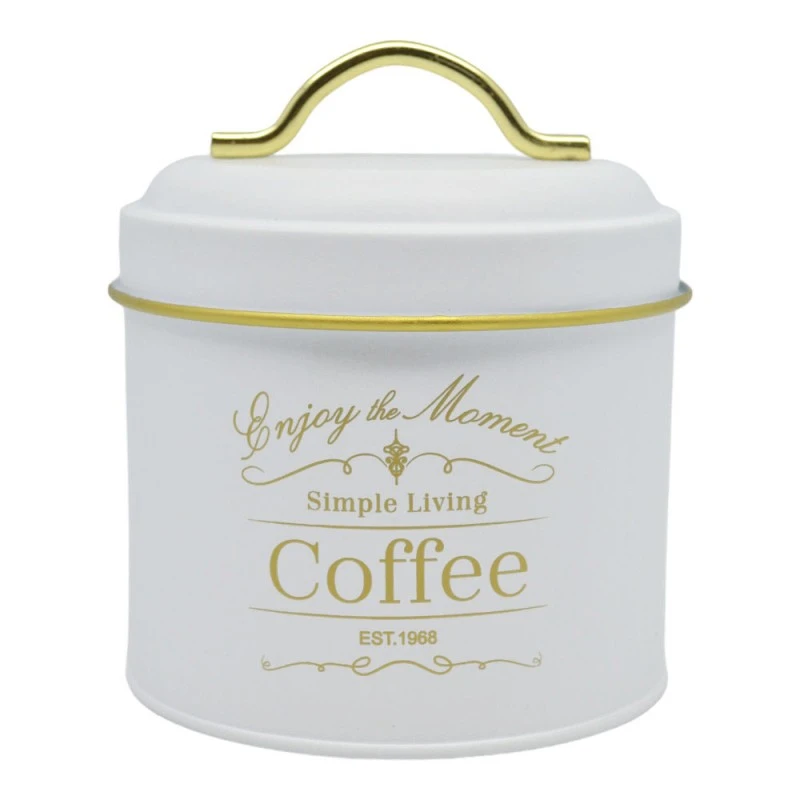 ΒΑΖΟ ΜΕΤΑΛΛΙΚΟ ΛΕΥΚΟ Coffee ΜΕ ΧΡΥΣΕΣ ΛΕΠΤΟΜΕΡΕΙΕΣ 11,2x11,2x13εκ.ANKOR