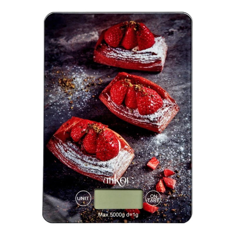 ΖΥΓΑΡΙΑ ΗΛΕΚΤΡΟΝΙΚΗ 5kg ΓΥΑΛΙΝΗ ΦΡΑΟΥΛΕΣ 15x21,5x1,6εκ.ANKOR