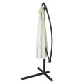 Garden umbrella pendant metal professional with crank and split mechanism in beige color Ø3m