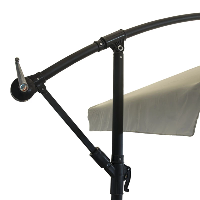 Garden umbrella pendant metal professional with crank and split mechanism in beige color Ø3m