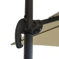 Garden umbrella hanging metal professional with crank and broken mechanism in sand color 2.5x2,5m