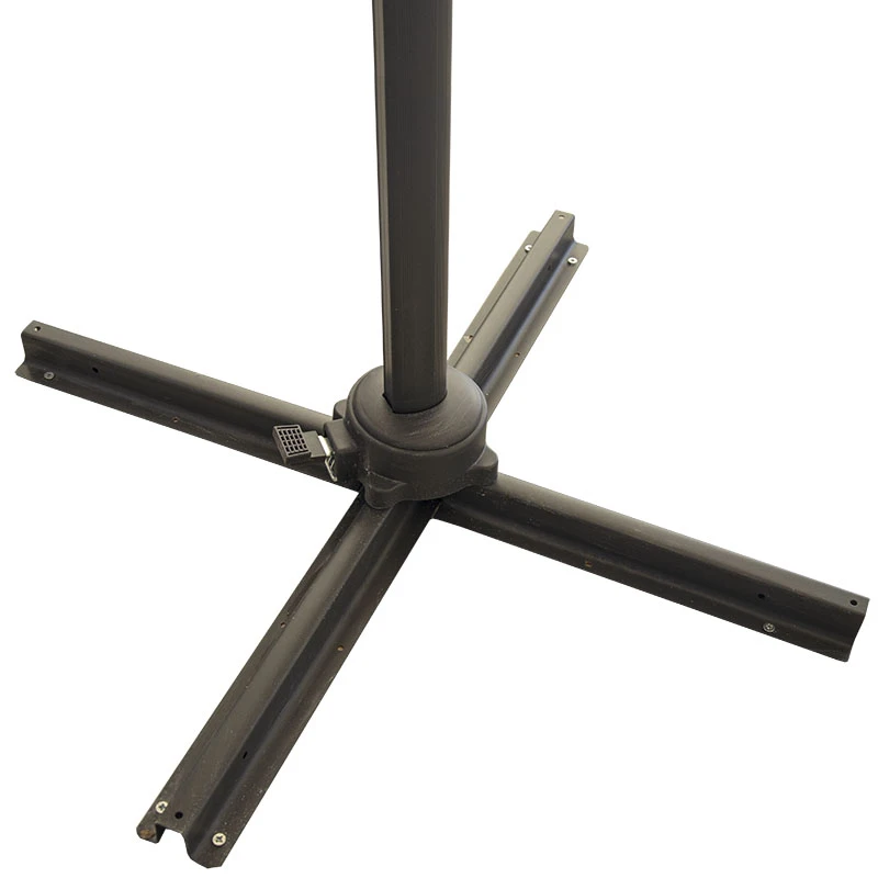 Garden umbrella hanging metal professional with crank and broken mechanism in sand color 2.5x2,5m