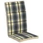 Cushion fabric for chair with tall back in blue-beige 114x48x5cm