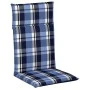 Cushion fabric for chair with tall back in blue color 114x48x5cm