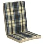 Cushion fabric for chair with low back in blue-beige 94x43x5cm