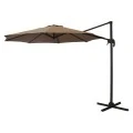Garden umbrella hanging metal professional with crank and broken mechanism in sand color 3x3m