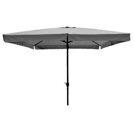 Metal garden umbrella with crank in grey color 3x3m