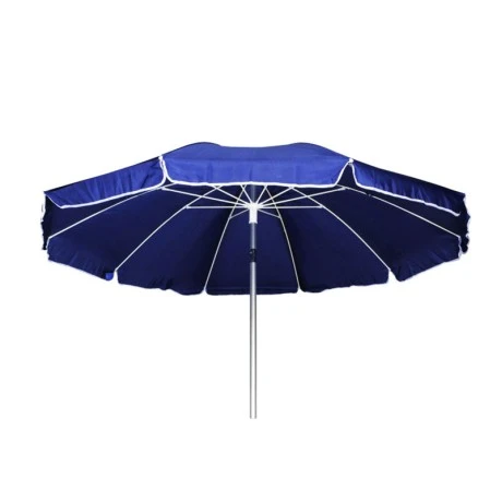 Aluminum sea umbrella with sun protection in blue color Ø2.2m