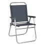 Aluminum armchair folding with waterproof textilene in grey color 65x56x92 cm