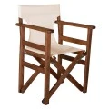 Megapap waterproof polyester canva for director's armchair in ecru color 56x44x80cm.