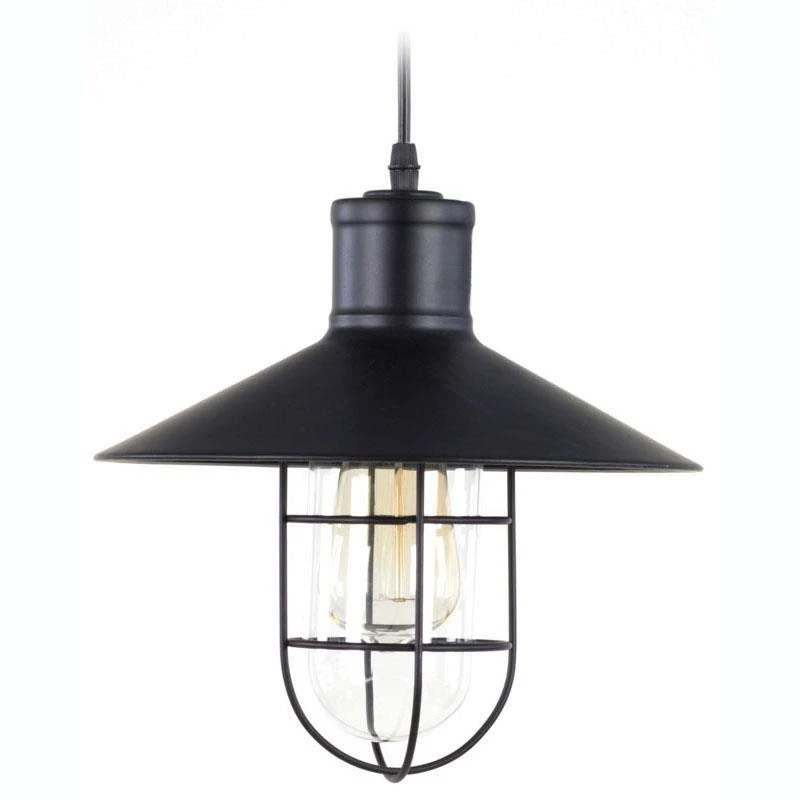 Metallic ceiling lamp in black color Ø27x28 cm INART 3-10-382-0008