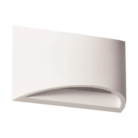 ΑΠΛΙΚΑ ΤΟΙΧΟΥ ΟΒΑΛ MEDIUM ΓΥΨΙΝΗ G9 1x6W 200x80x120mm EUROLAMP 147-53302