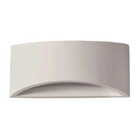 ΑΠΛΙΚΑ ΤΟΙΧΟΥ ΟΒΑΛ LARGE ΓΥΨΙΝΗ G9 2x6W 300x95x140 EUROLAMP 147-53303