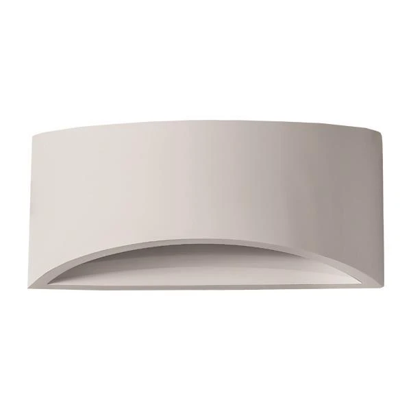 ΑΠΛΙΚΑ ΤΟΙΧΟΥ ΟΒΑΛ LARGE ΓΥΨΙΝΗ G9 2x6W 300x95x140 EUROLAMP 147-53303