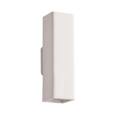 ΑΠΛΙΚΑ ΤΟΙΧΟΥ UP-DOWN ΤΕΤΡΑΓΩΝΗ ΓΥΨΙΝΗ 2xGU10 MAX 6W LED Φ75x100x250mm EUROLAMP 147-53311
