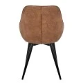 ΠΟΛΥΘΡΟΝΑ MANDO HM8006.03 ΜΕ ΚΑΦΕ NUBUCK ΥΦΑΣΜΑ 60x60x84 εκ.