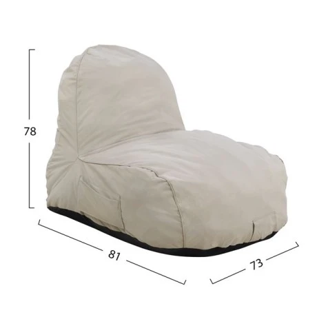 ΠΟΥΦ CLOUD ΑΔΙΑΒΡΟΧΗ ΠΟΛΥΘΡΟΝΑ HM5112.01 ΕΚΡΟΥ 6188 POLYESTER-UV PROTECTED 76x102x72Υεκ.