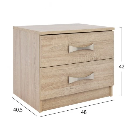 ΚΟΜΟΔΙΝΟ ΜΕ 2 ΣΥΡΤΑΡΙΑ ΚΑΙ ΧΕΡΟΥΛΙ ASHLYN HM2235.02 SONAMA 48x40x42εκ.