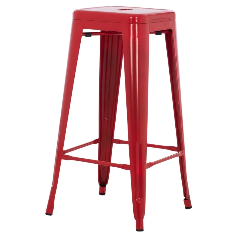 ΣΚΑΜΠΟ BAR ΜΕΤΑΛΛΙΚΟ MELITA ΣΕ ΚΟΚΚΙΝΟ HM8642.04 43x43x78Y εκ.