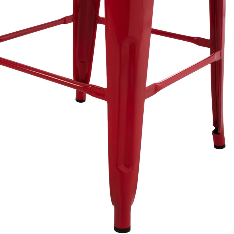 ΣΚΑΜΠΟ BAR ΜΕΤΑΛΛΙΚΟ MELITA ΣΕ ΚΟΚΚΙΝΟ HM8642.04 43x43x78Y εκ.