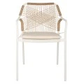 ΠΟΛΥΘΡΟΝΑ ΑΛΟΥΜΙΝΙΟΥ TROTTER HM5865.12 ΛΕΥΚΟΣ ΣΚΕΛΕΤΟΣ ΜΕ WICKER ΜΠΕΖ & ΕΚΡΟΥ ΜΑΞΙΛΑΡΙ