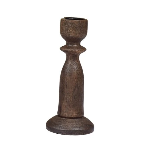 WOODEN CANDLEHOLDER D8X13CM