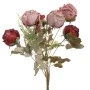 ARTIFICIAL PINK ROSE BUSH X7 42CM