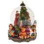 RESIN WINDING WATER GLOBE WITH XMAS SCENE AND MUSIC D18X23CM